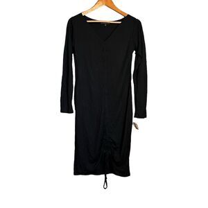 NWT! Elm design black long sleeve wool blend dress